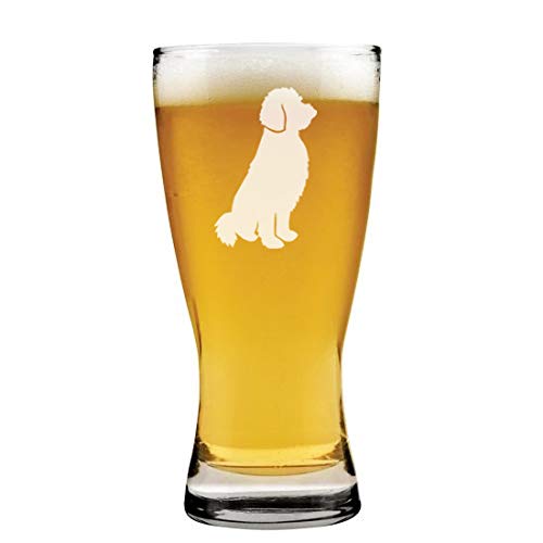 15 oz Beer Pilsner Glass Goldendoodle