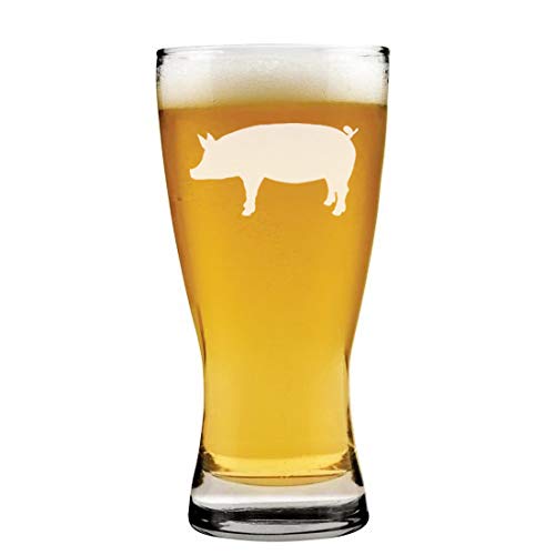 15 oz Beer Pilsner Glass Pig