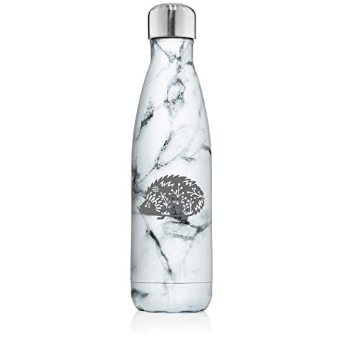 17 oz. Double Wall Vacuum Insulated Stainless Steel Water Bottle Travel Mug Cup Fancy Hedgehog