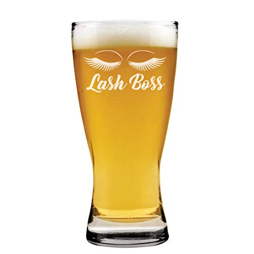 15 oz Beer Pilsner Glass Lash Boss Makeup Lash Extension Artist