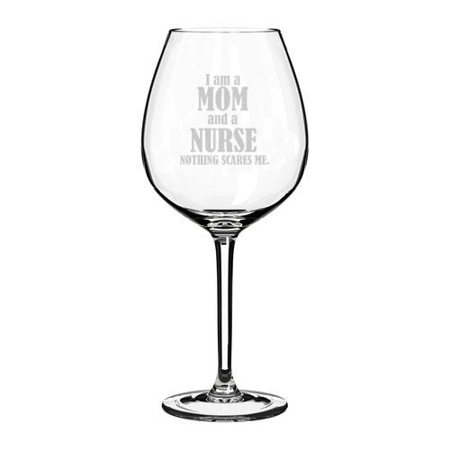 Wine Glass Goblet Funny Nurse Mom (20 oz Jumbo),MIP