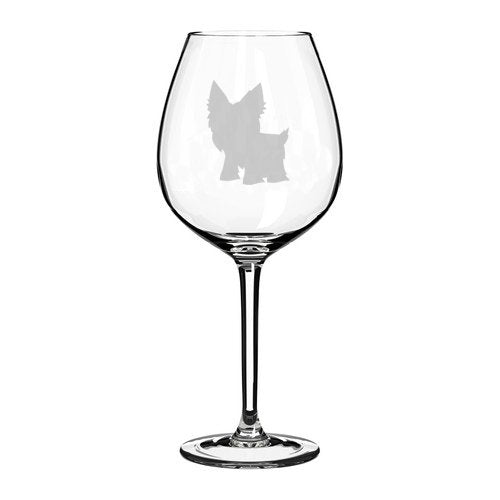 Wine Glass Goblet Yorkie (20 oz Jumbo)