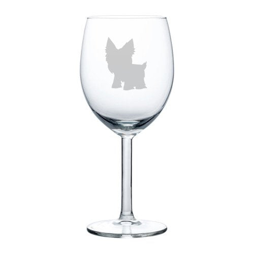 Wine Glass Goblet Yorkie (10 oz)