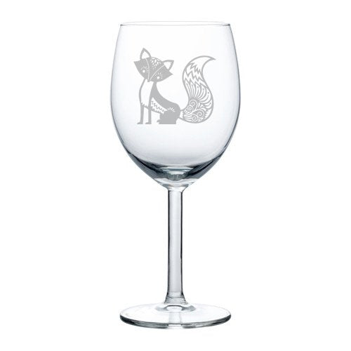 Wine Glass Goblet Fancy Fox (10 oz)