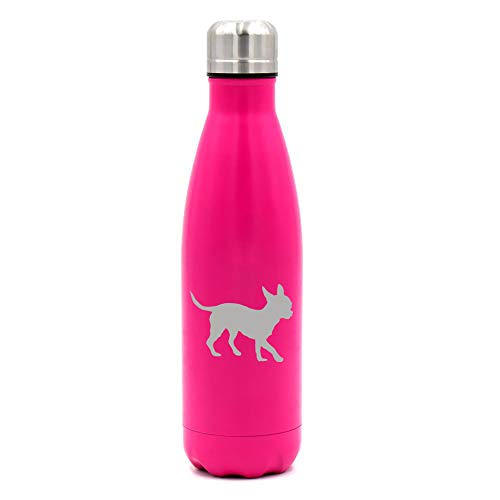 MIP Brand 17 oz. Double Wall Vacuum Insulated Stainless Steel Water Bottle Travel Mug Cup Chihuahua (Pink)