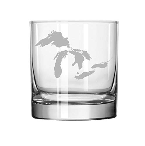 11 oz Rocks Whiskey Highball Glass Great Lakes Michigan