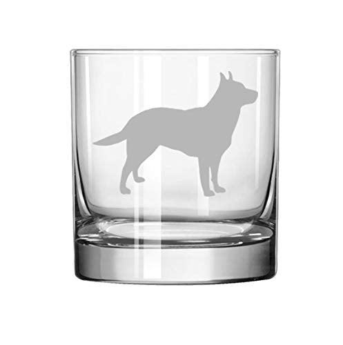 11 oz Rocks Whiskey Highball Glass Australian Cattle Dog