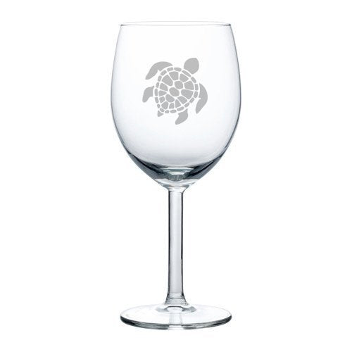 10 oz Wine Glass Sea Turtle,MIP