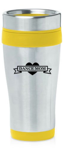 Yellow 16oz Insulated Stainless Steel Travel Mug Z849 Dance Mom