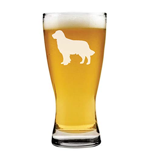 15 oz Beer Pilsner Glass Golden Retriever