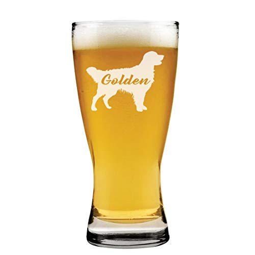 15 oz Beer Pilsner Glass Golden Retriever 'Golden'