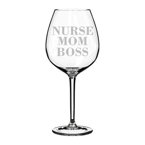 Wine Glass Goblet Nurse Mom Boss (20 oz Jumbo)