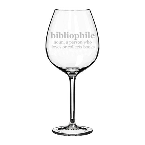 Wine Glass Goblet Reader Bibliophile Loves Books (20 oz Jumbo),MIP