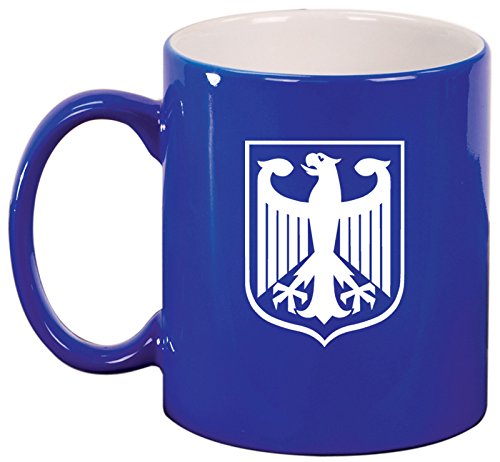 Ceramic Coffee Tea Mug Coat of Arms Germany Eagle (Blue)