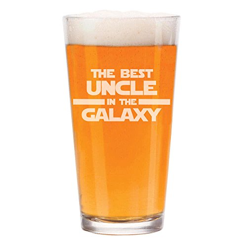 16 oz Beer Pint Glass Best Uncle In The Galaxy