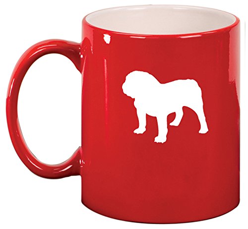 Ceramic Coffee Tea Mug Cup Bulldog (Red)