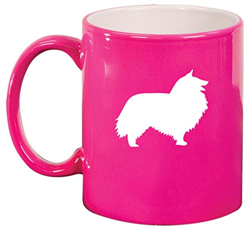 Ceramic Coffee Tea Mug Cup Shetland Sheepdog (Pink)