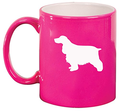 Ceramic Coffee Tea Mug Cocker Spaniel (Hot Pink)