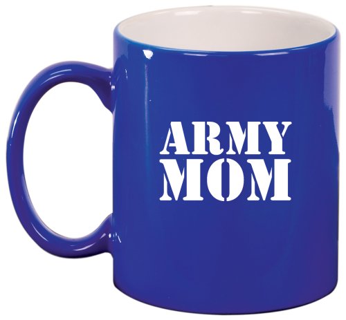 Army Mom Ceramic Coffee Tea Mug Cup Blue