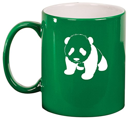 Ceramic Coffee Tea Mug Cup Baby Panda (Green)