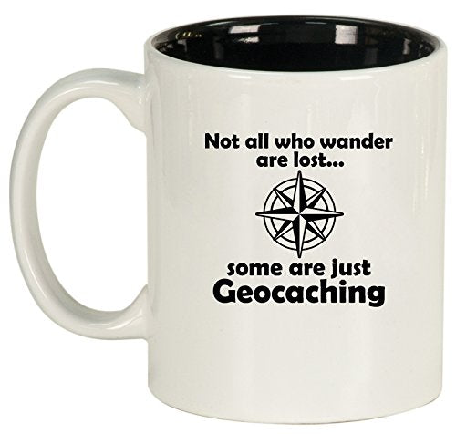 Ceramic Coffee Tea Mug Cup Geocaching (White)