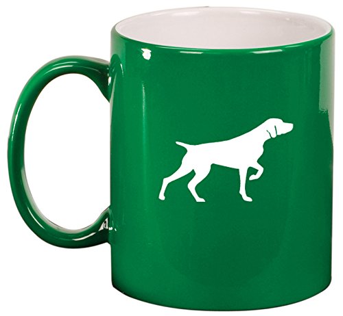 Ceramic Coffee Tea Mug Cup German Shorthaired Pointer (Green)
