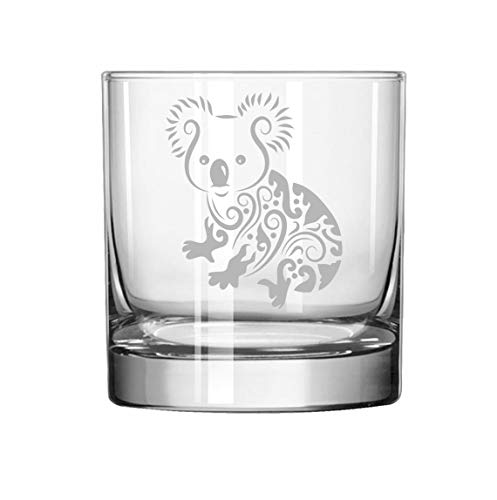 11 oz Rocks Whiskey Highball Glass Fancy Koala Bear