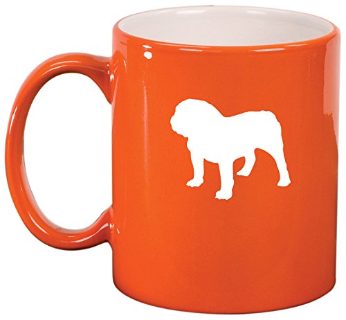 Ceramic Coffee Tea Mug Cup Bulldog (Orange)