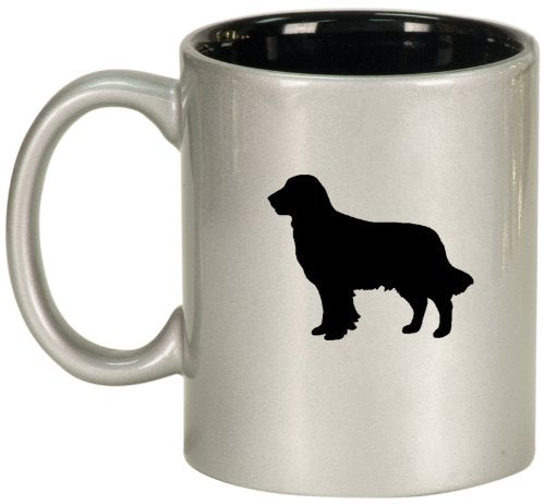 Silver Ceramic Coffee Tea Mug Golden Retriever