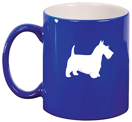 Ceramic Coffee Tea Mug Scottie Scottish Terrier (Blue)