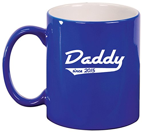 Ceramic Coffee Tea Mug Cup Daddy 2015 New Father (Blue)