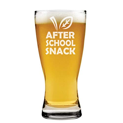 15 oz Beer Pilsner Glass After School Snack Funny Teacher