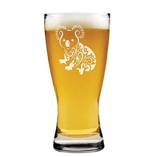 15 oz Beer Pilsner Glass Fancy Koala Bear