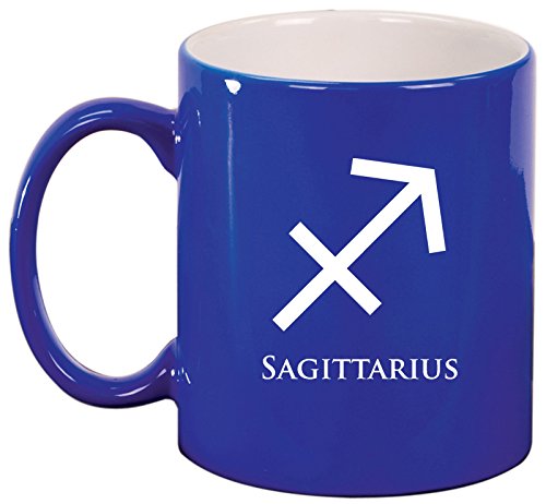 Ceramic Coffee Tea Mug Cup Sagittarious (Blue)