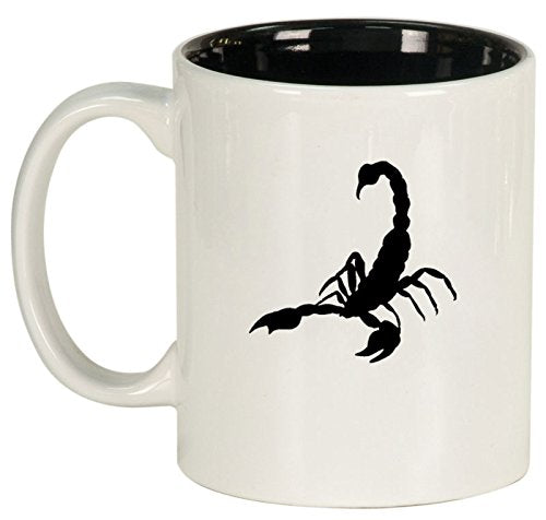 Ceramic Coffee Tea Mug Cup Scorpion (White)