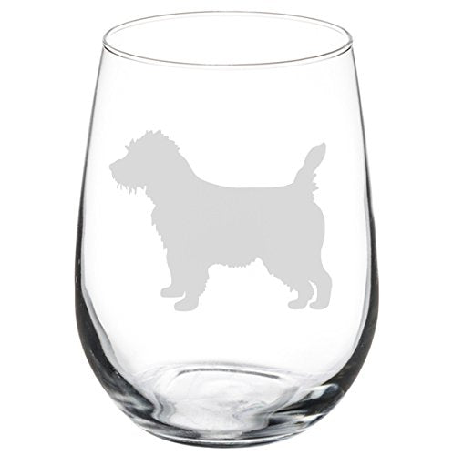 Wine Glass Goblet Cairn Terrier (17 oz Stemless)