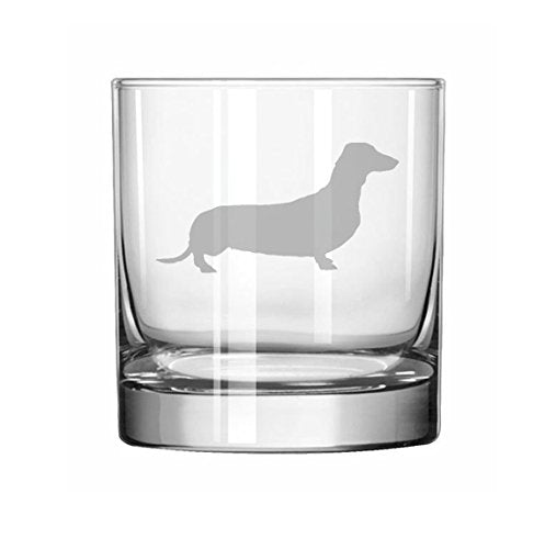 11 oz Rocks Whiskey Highball Glass Dachshund