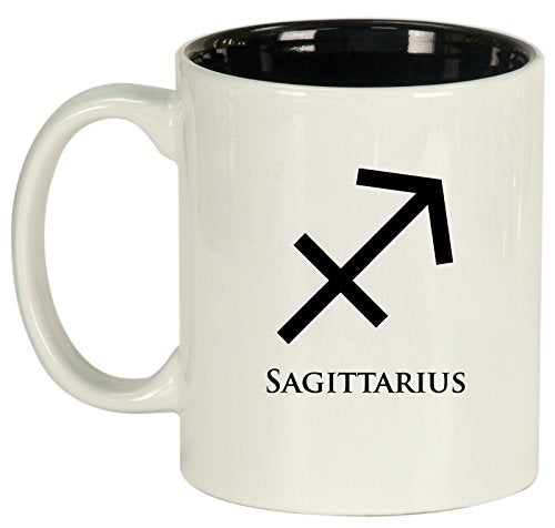 Ceramic Coffee Tea Mug Cup Sagittarious (White)