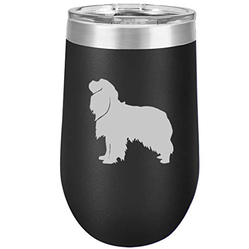 16 oz Double Wall Vacuum Insulated Stainless Steel Stemless Wine Tumbler Glass Coffee Travel Mug With Lid Cavalier King Charles Spaniel