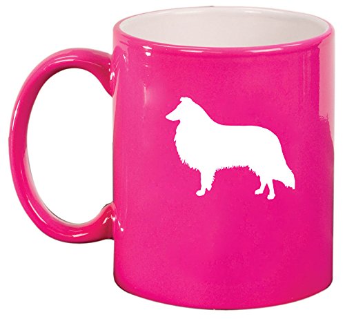 Ceramic Coffee Tea Mug Cup Collie (Pink)