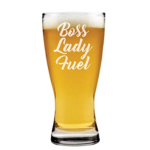 15 oz Beer Pilsner Glass Boss Lady Fuel