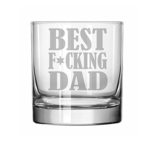 11 oz Rocks Whiskey Highball Glass Best F-ing Dad Father