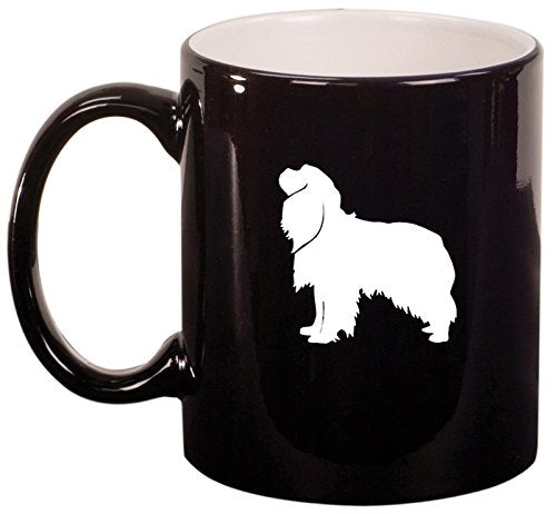 Ceramic Coffee Tea Mug Cup Cavalier King Charles Spaniel (Black)