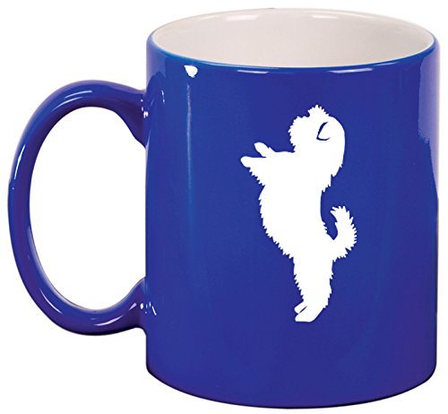Ceramic Coffee Tea Mug Cup Shih Tzu Standing (Blue)