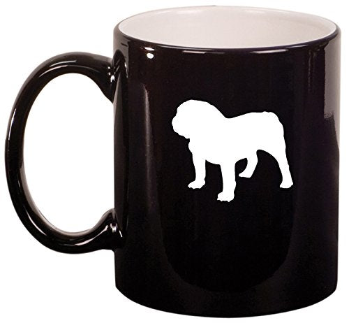 Ceramic Coffee Tea Mug Cup Bulldog (Black)