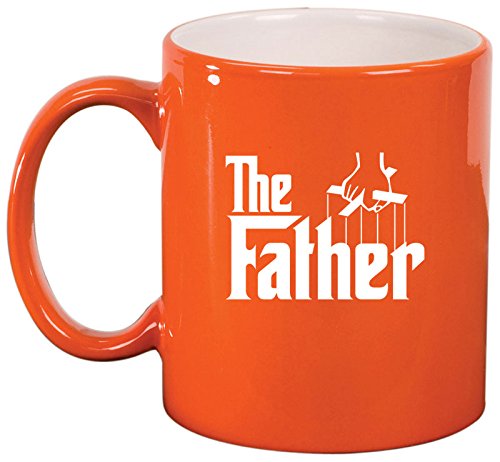 Ceramic Coffee Tea Mug Cup The Father Dad Father's Day Gift (Orange)