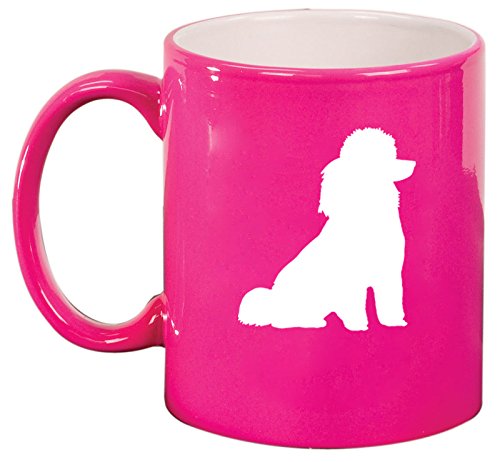 Ceramic Coffee Tea Mug Cup Miniature Poodle Toy Poodle (Pink)