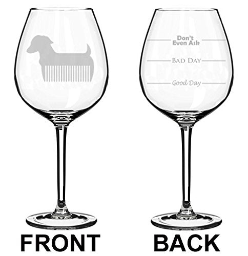 Wine Glass Goblet Two Sided Pet Dog Grooming Cat Groomer Salon (20 oz Jumbo)