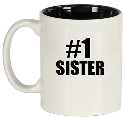 Ceramic Coffee Tea Mug #1 Sister (White)