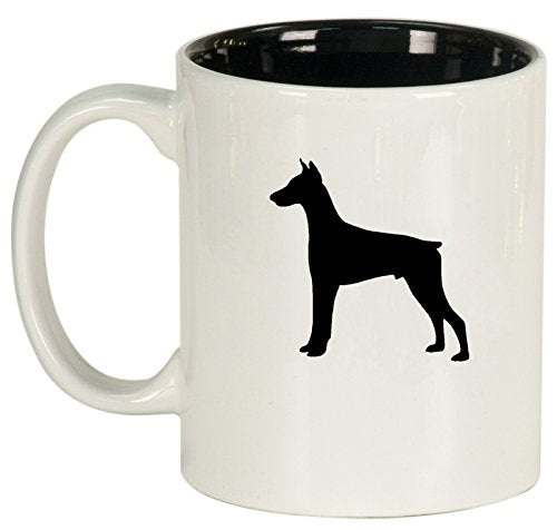 Ceramic Coffee Tea Mug Cup Doberman (White)